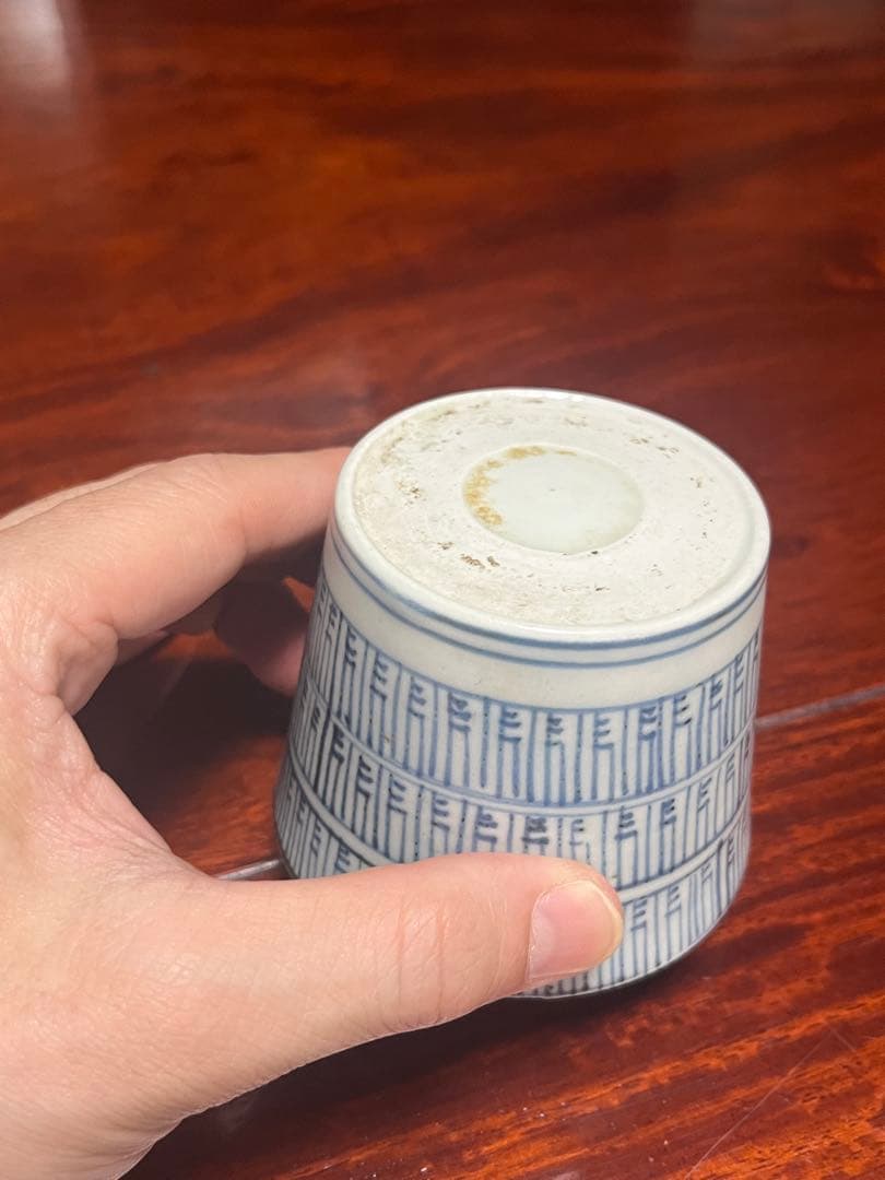 そば猪口　古伊万里　暦　幾何学　無傷完品　蕎麦猪口　モダン