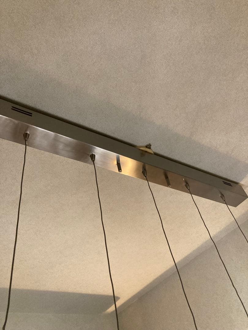 「希少旧型」キシマ　ガラスキューブ　5灯ペンダントライト