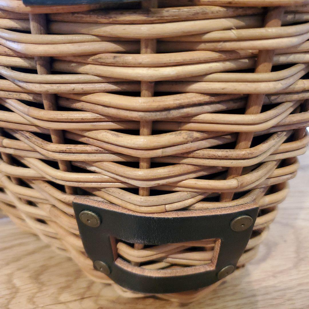 2*3様 ebagos ２本編みバッグ ブライドルレザー×紅籐 BLACK （2