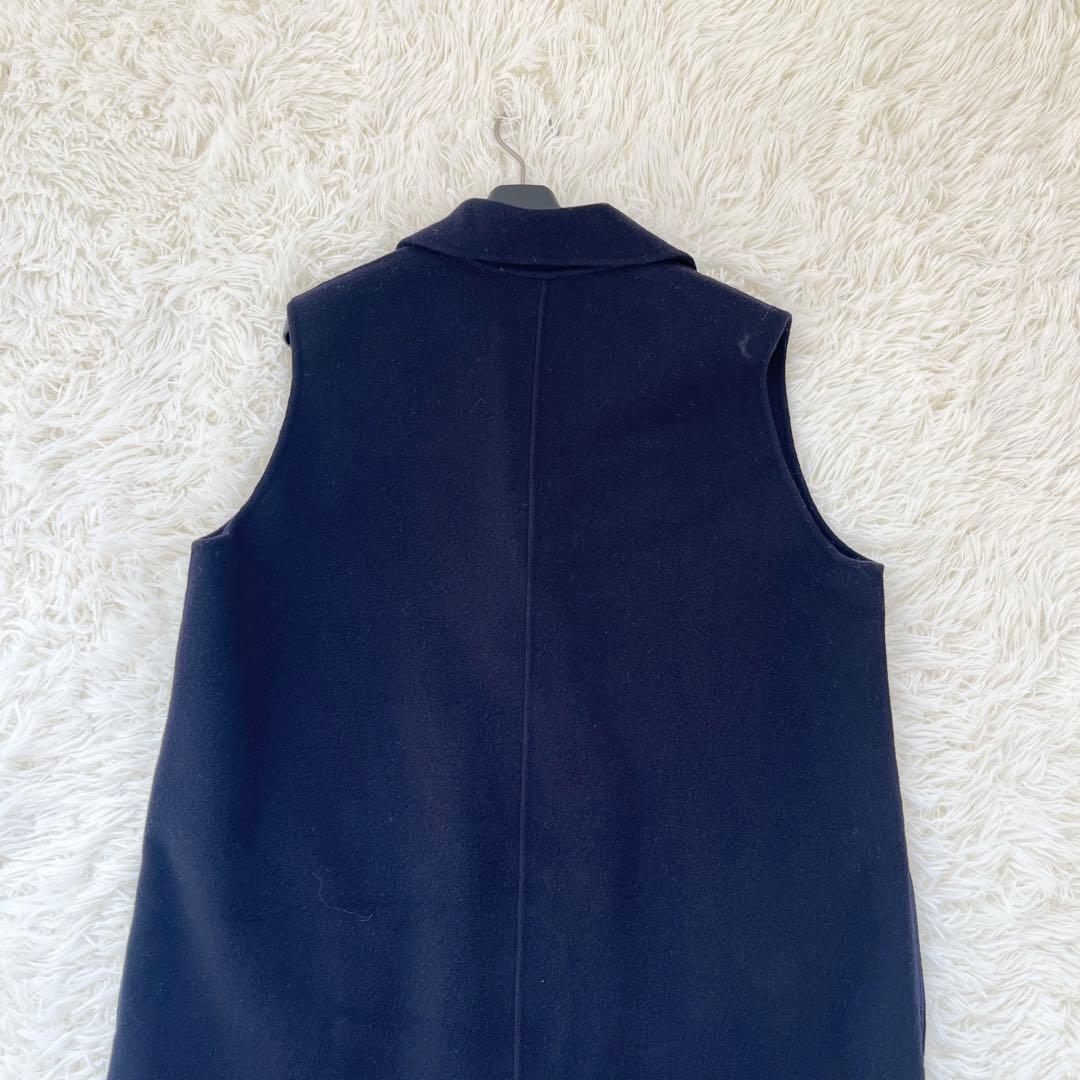 SOEJU ソージュ ウール リバー ロング ジレ ネイビー 2024年発売品