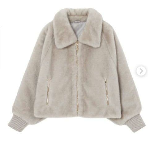 アナイ　ANAYI フェイクミンク　ファー　ブルゾン 36サイズ