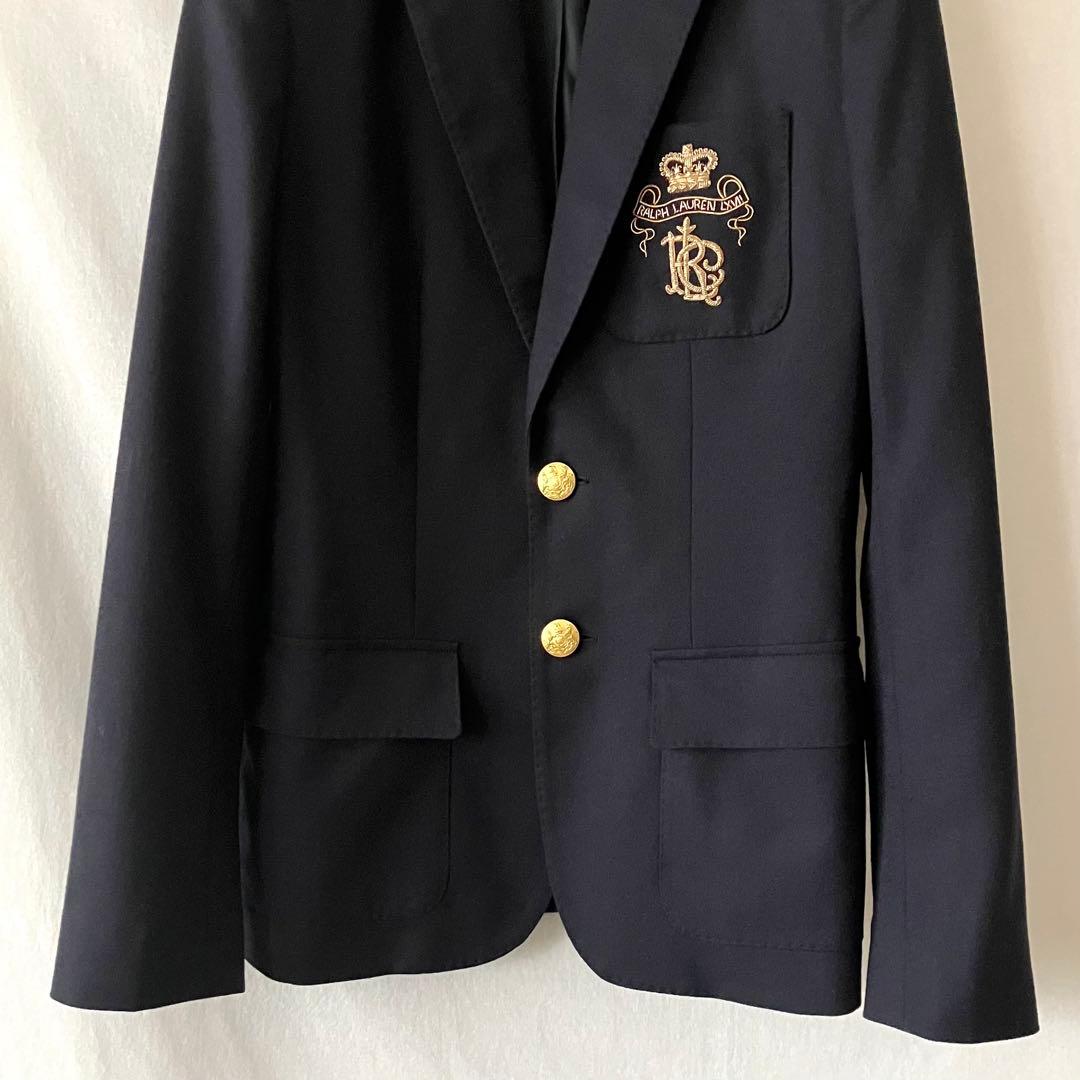 美品 イタリア製 ラルフローレン ウール ジャケット エンブレム ブレザー 2