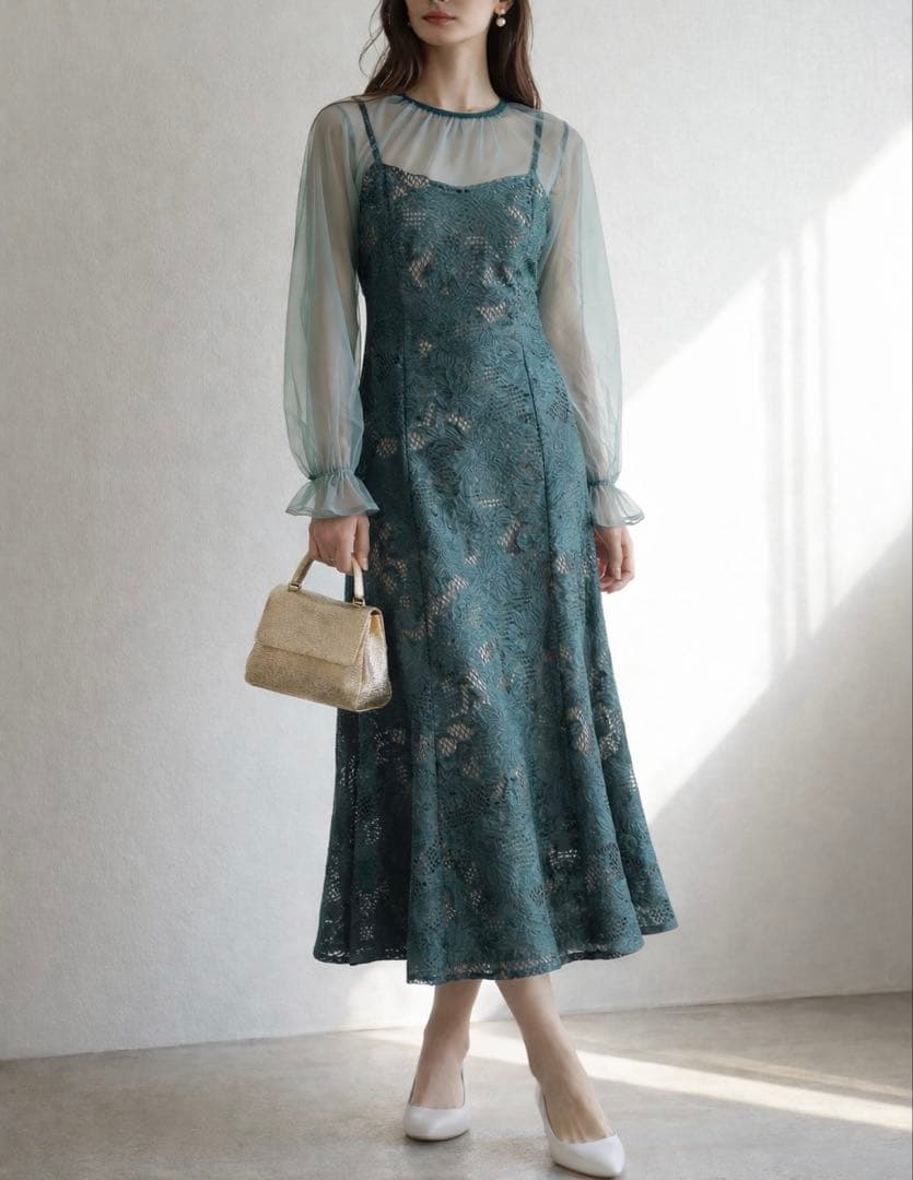 ドリードール　3WAY チュールボレロ レース キャミワンピース オケージョン