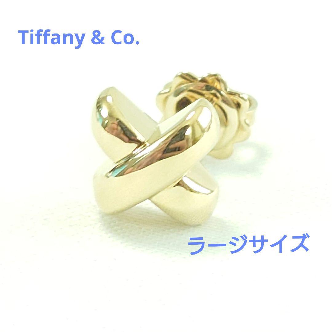 【希少】ティファニー クロスステッチ ラージサイズ ピアス 片耳用 6446