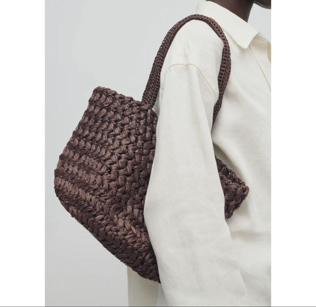 The Row ザロウEstelle raffia tote 茶