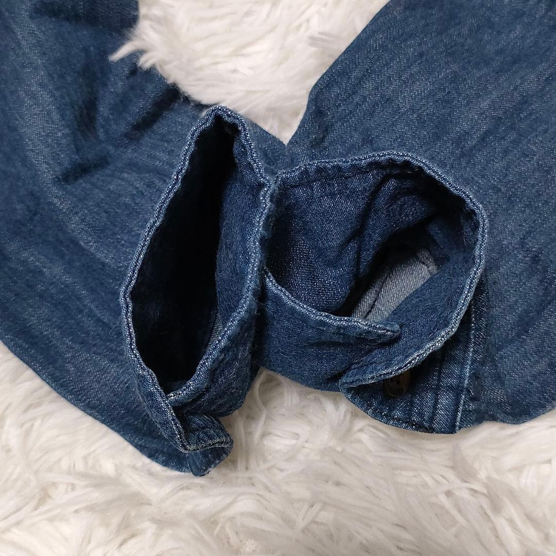 45rpm　45DASH　デニム　スキッパー　スタンドカラーシャツ　チュニック