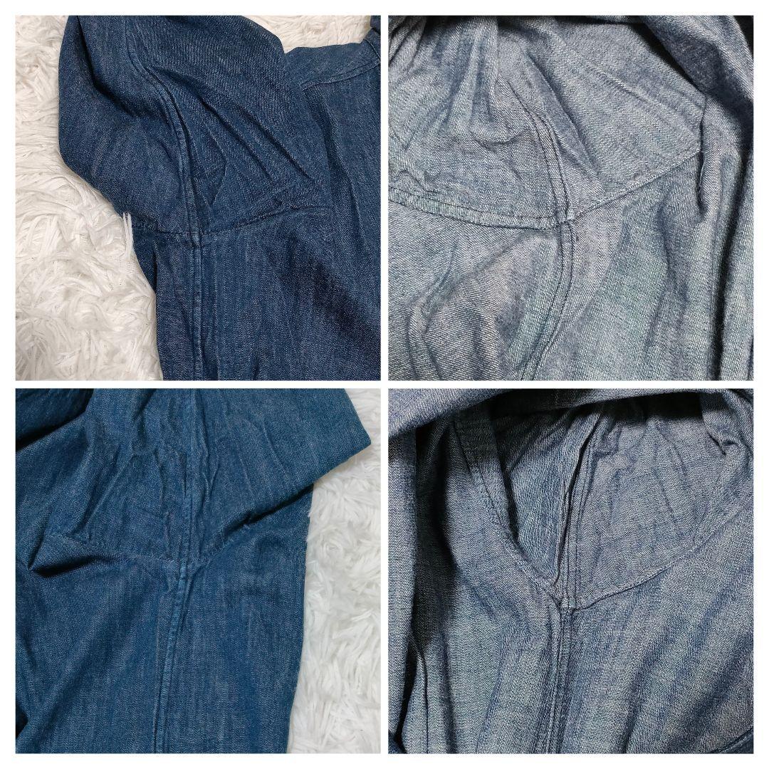 45rpm　45DASH　デニム　スキッパー　スタンドカラーシャツ　チュニック