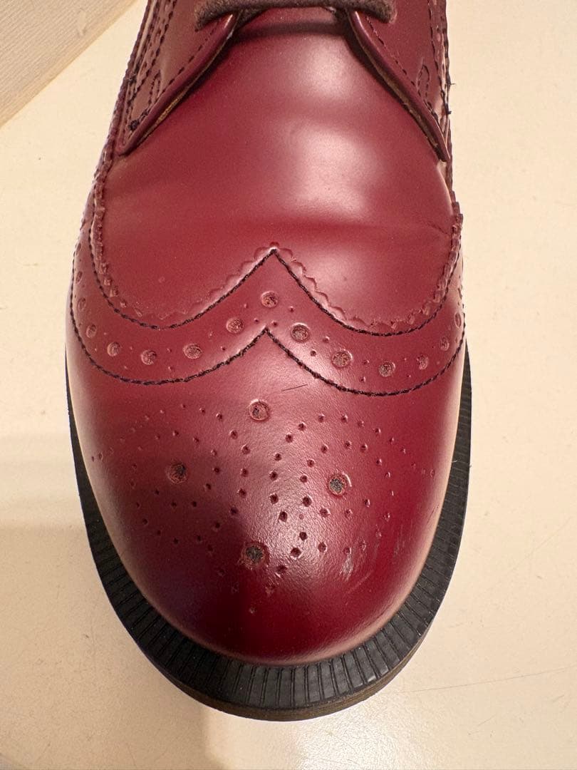 【美品】UK8 Dr.Martens 革靴 ウイングチップ ドレスシューズ