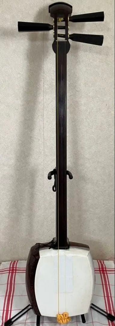 バ*友様 津軽三味線 太棹 紅木 人工皮革