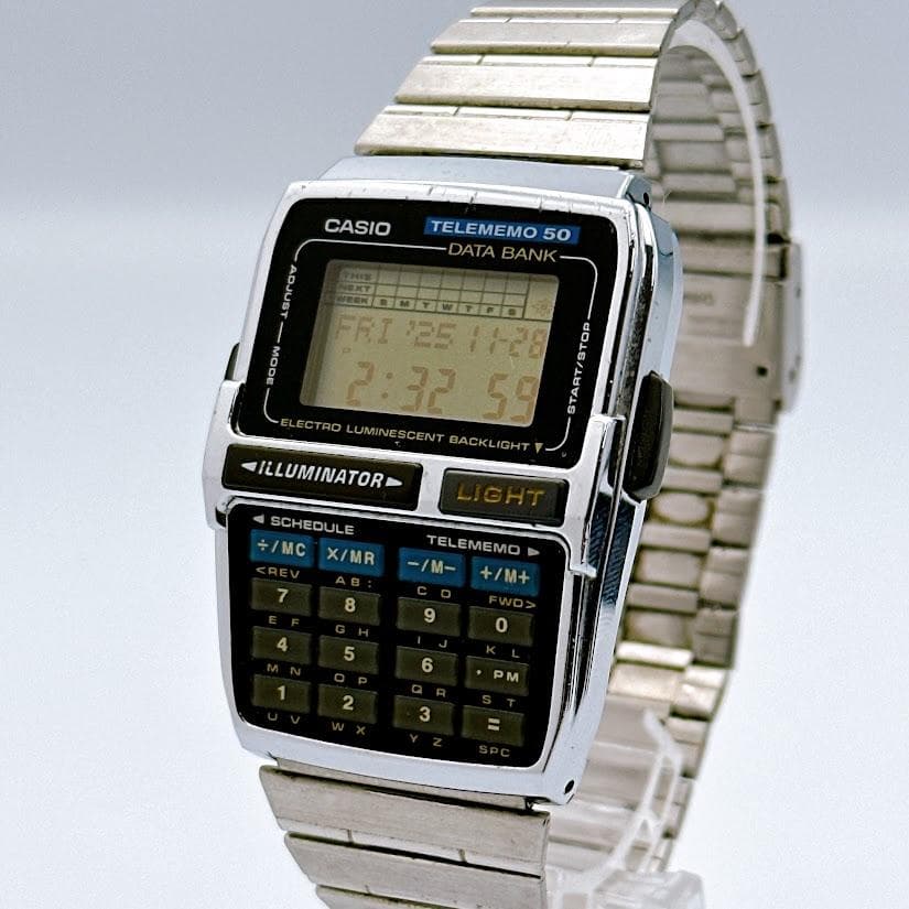 カシオ データバンク DBC-630 テレメモ50 ヴィンテージ メンズ腕時計