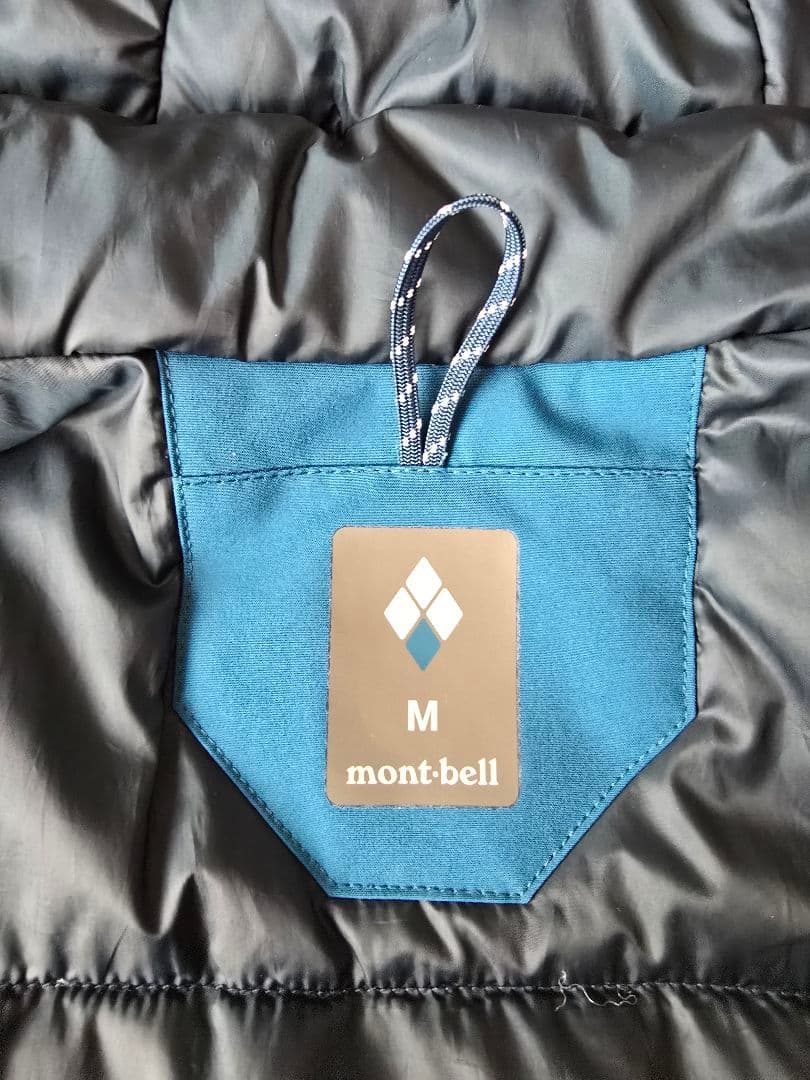 美品　モンベル　パウダーホップパーカー　スキー、スノボ、登山　青　Mサイズ