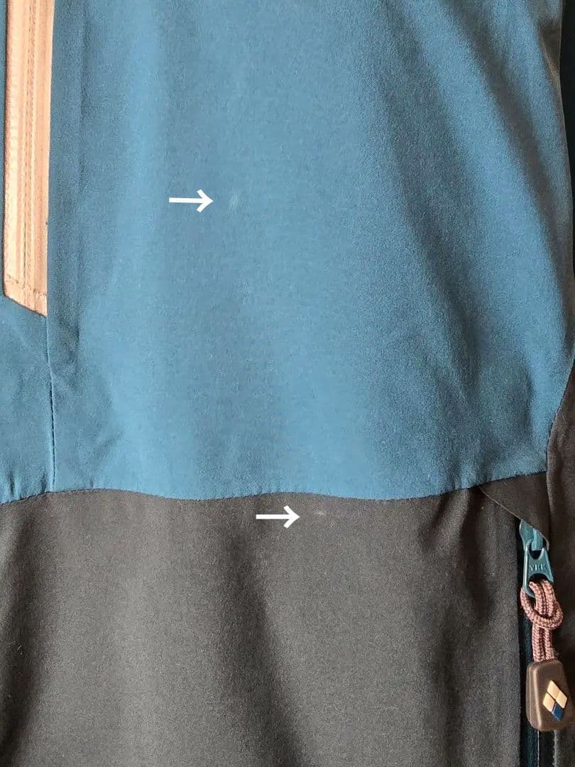 美品　モンベル　パウダーホップパーカー　スキー、スノボ、登山　青　Mサイズ