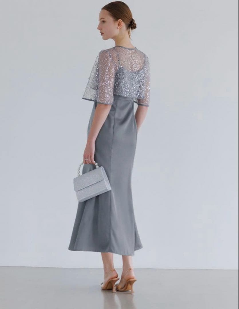 【今週限定価格】スパンコールビジューボレロマーメイドワンピドレス結婚式二次会