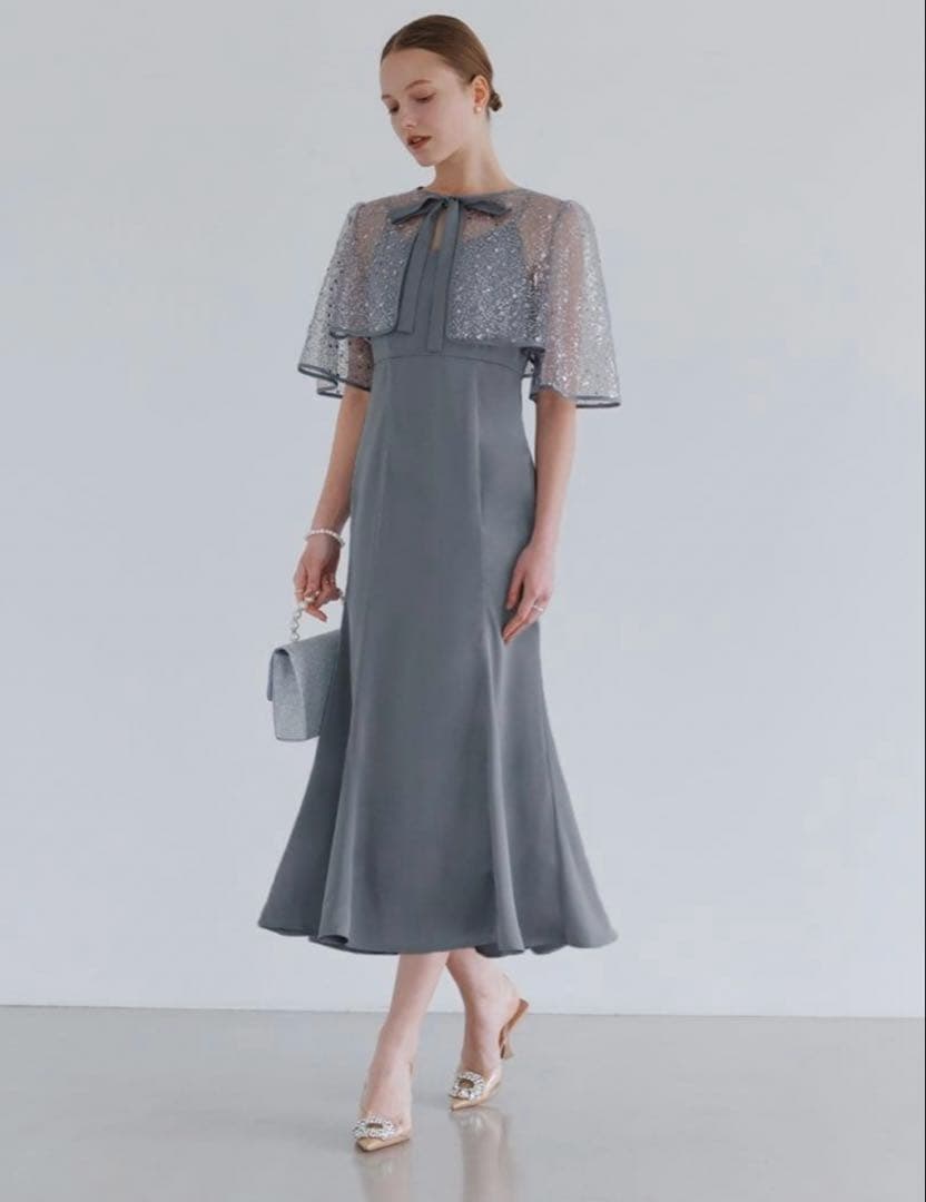 【今週限定価格】スパンコールビジューボレロマーメイドワンピドレス結婚式二次会