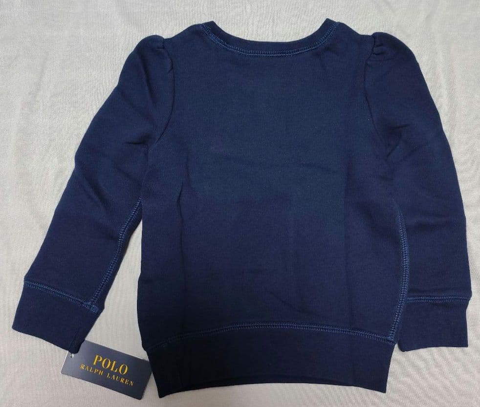 3T ポロラルフローレン　裏起毛トレーナー　紺色　ネイビー