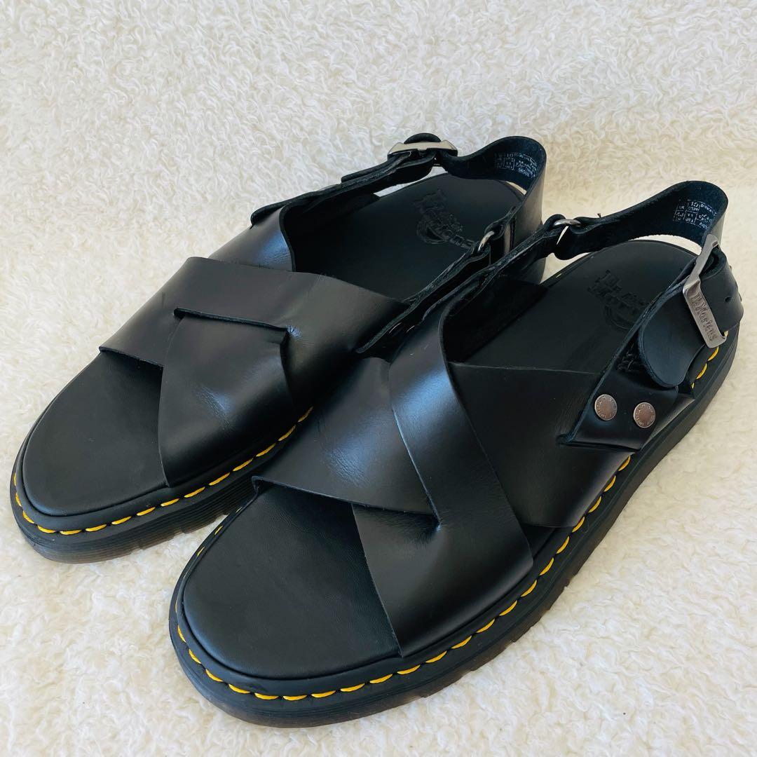 【美品】ドクターマーチン サンダル USM10 28cm 黒 レザー ZANE