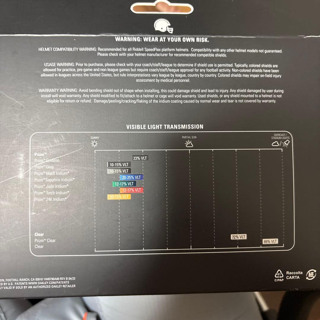 Oakley オークリー　アメフト　アイシールド