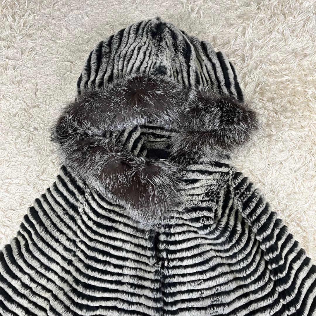 ARBORENTE レッキス シルバーフォックス ファー ポンチョ M~Lサイズ