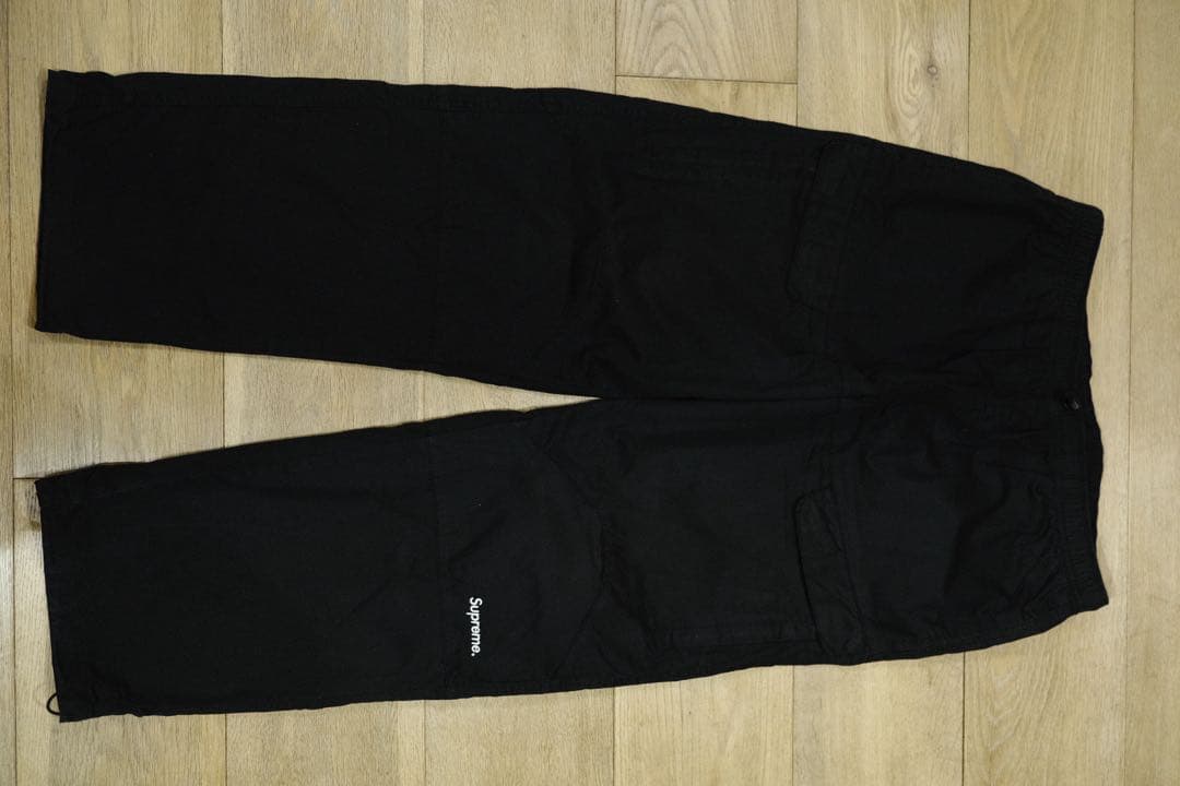 Supreme ブラック カーゴパンツ