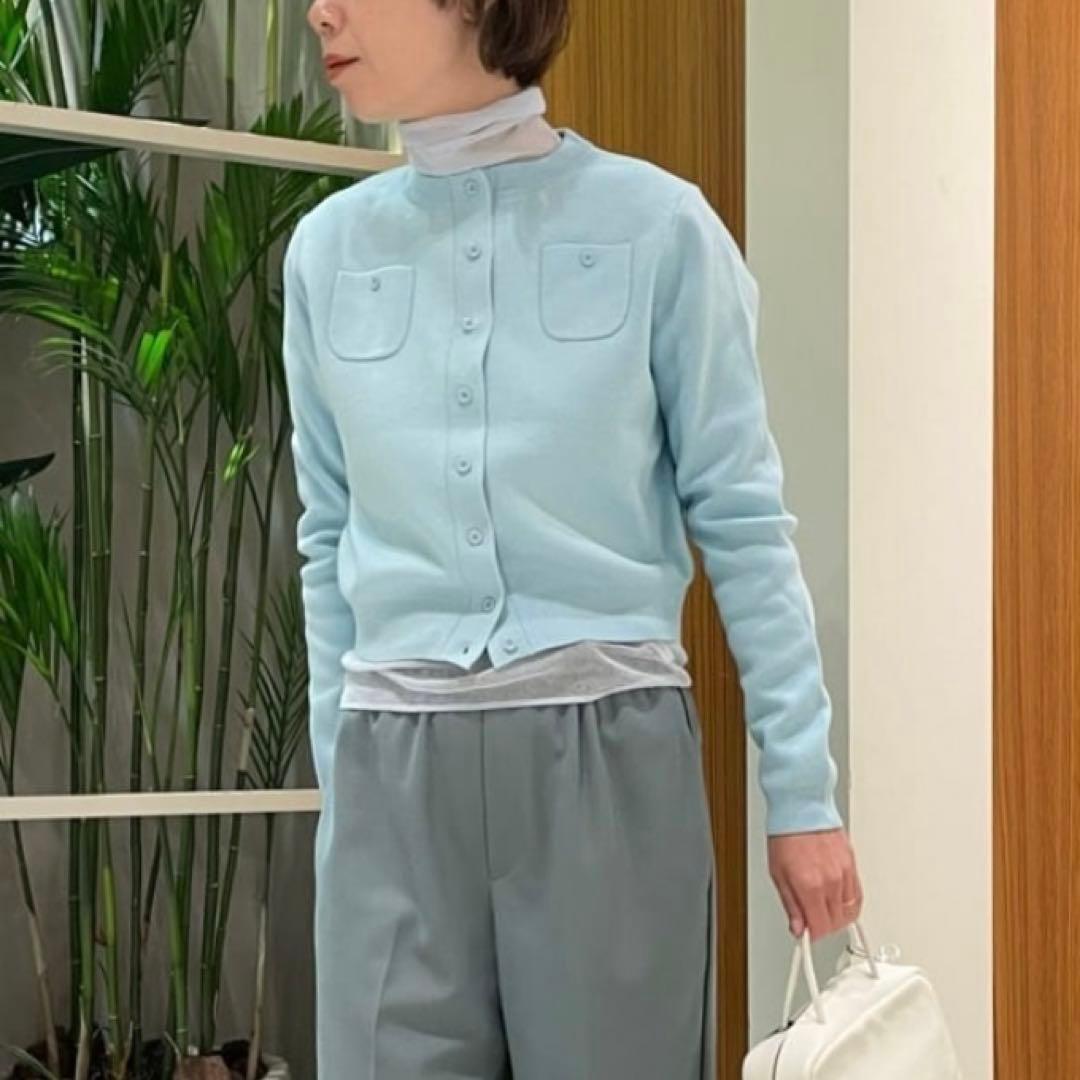 美品 CABaN カーディガン ライトブルー