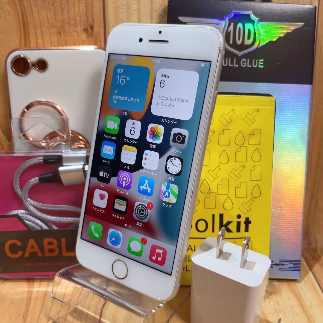 SIMフリー 本体 iPhone 8 64 GB シルバー 166 電池新品