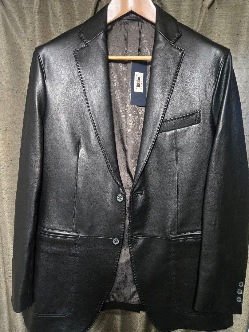 JOSEPH ABBOUD　ベジタブルラムレザーレザージャケット