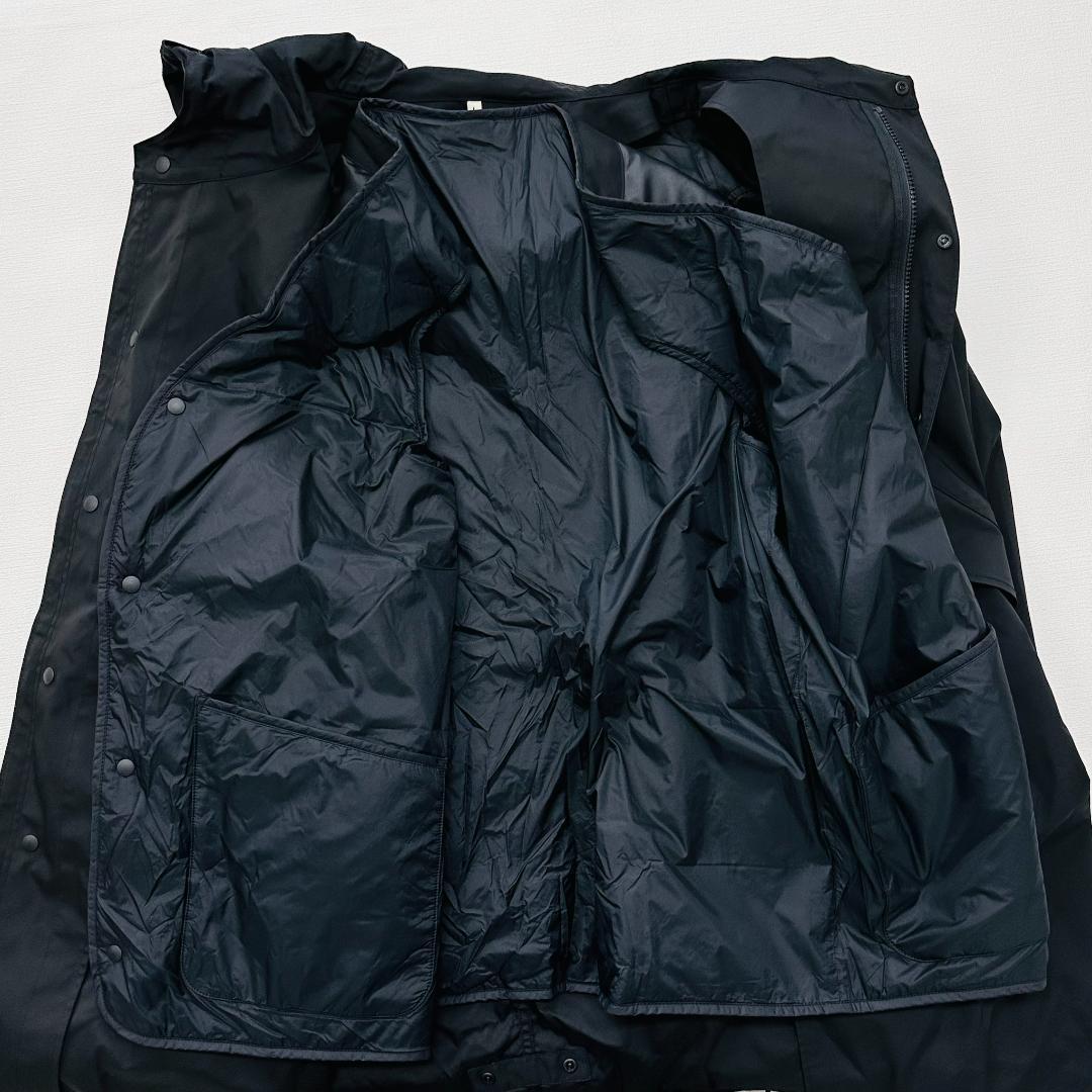 【新品・タグ付】ムジラボ ライナー付きモッズコート　撥水加工 L ブラック