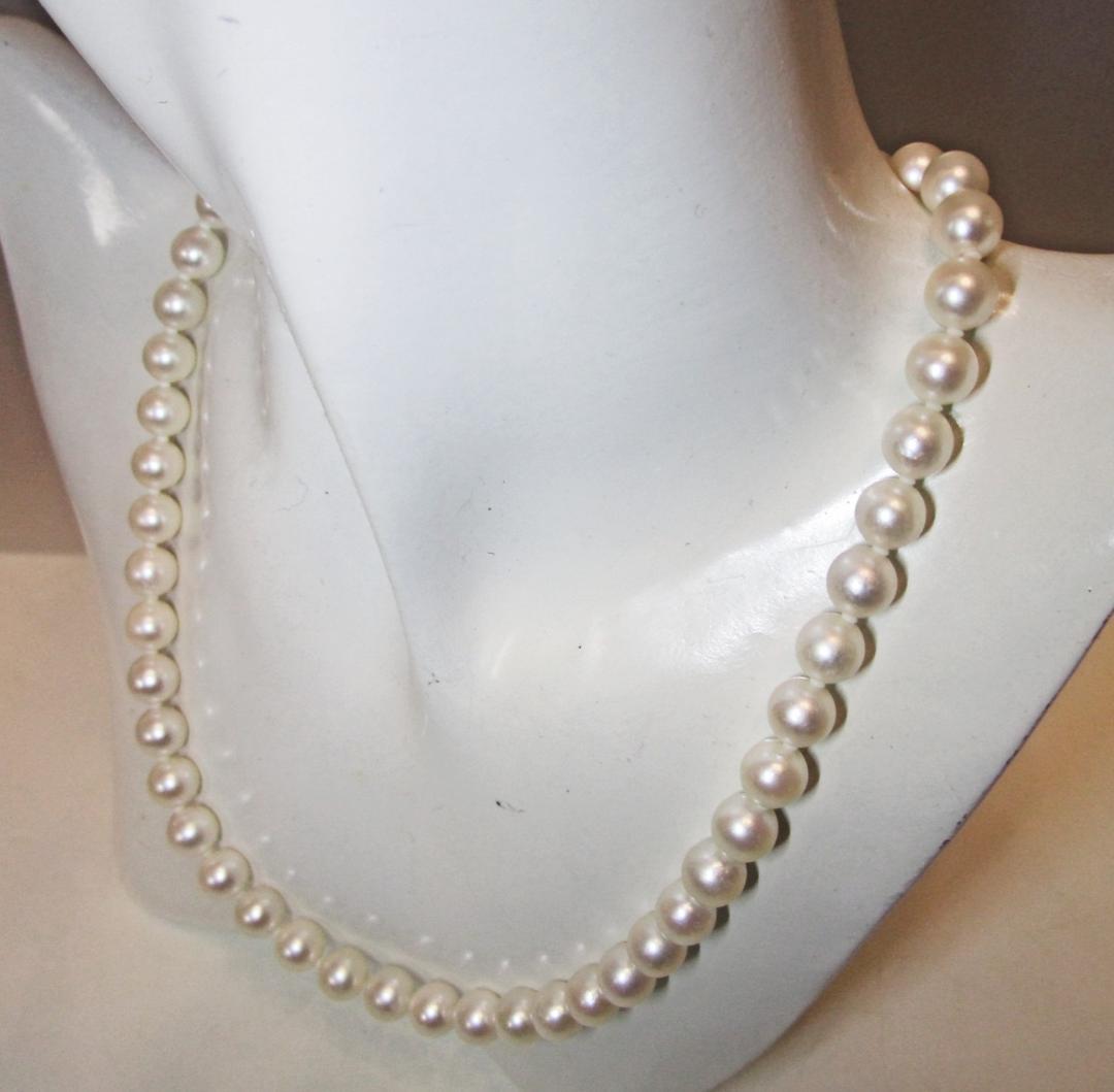 セール☆極美品☆照り強☆アコヤ本真珠ネックレス ７.５-８ミリ