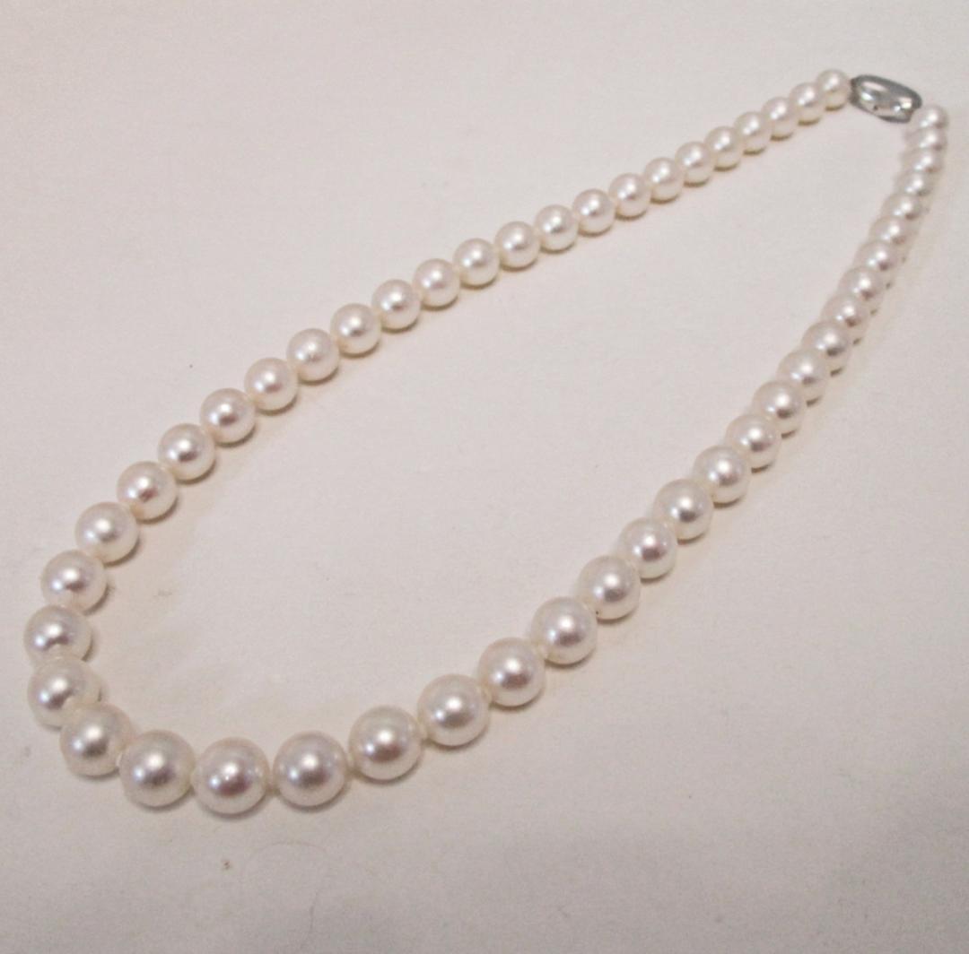 セール☆極美品☆照り強☆アコヤ本真珠ネックレス ７.５-８ミリ