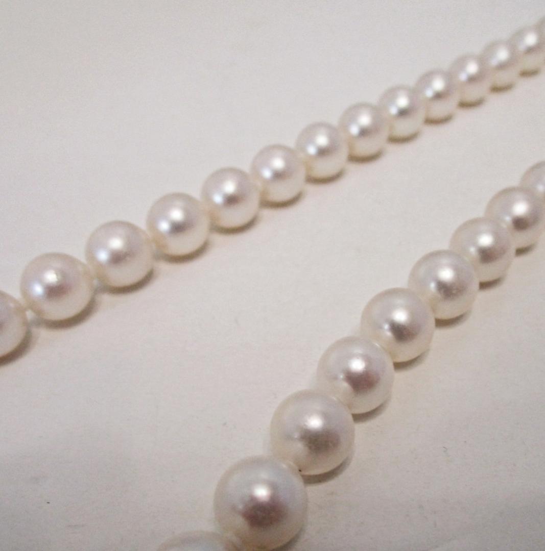セール☆極美品☆照り強☆アコヤ本真珠ネックレス ７.５-８ミリ