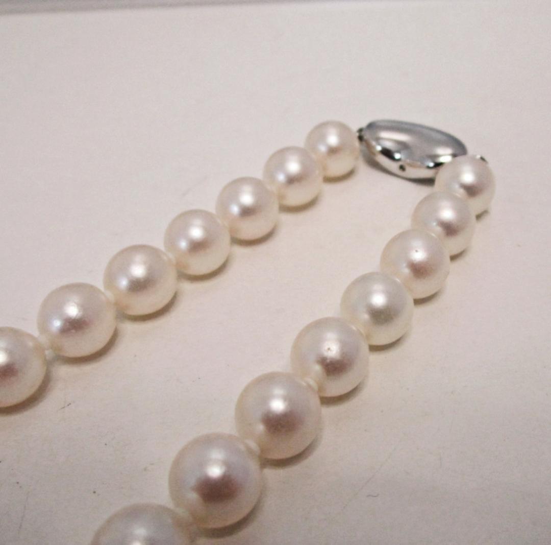 セール☆極美品☆照り強☆アコヤ本真珠ネックレス ７.５-８ミリ