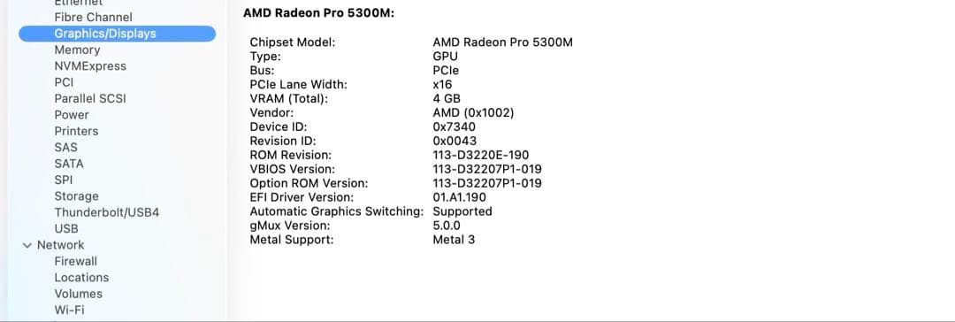 MacBook Pro 16インチ メモリ16GB/SSD512GB 2019