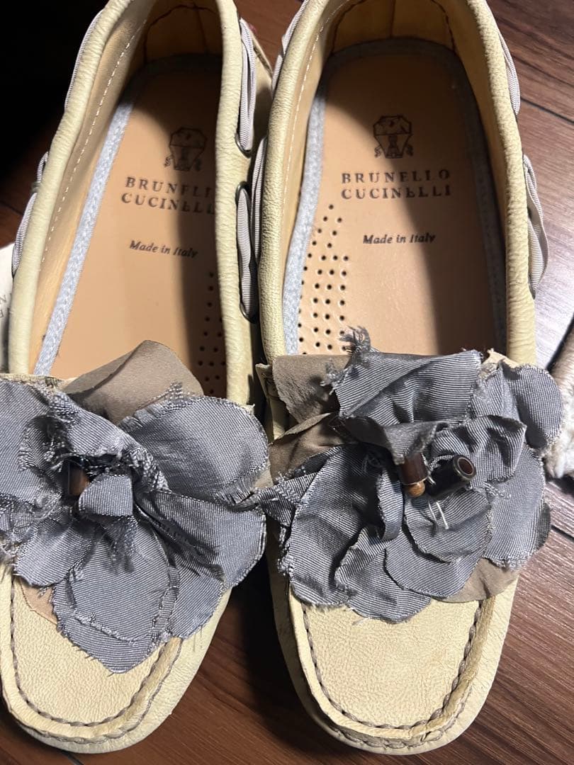 ブルネロクチネリローファーフラットシューズ