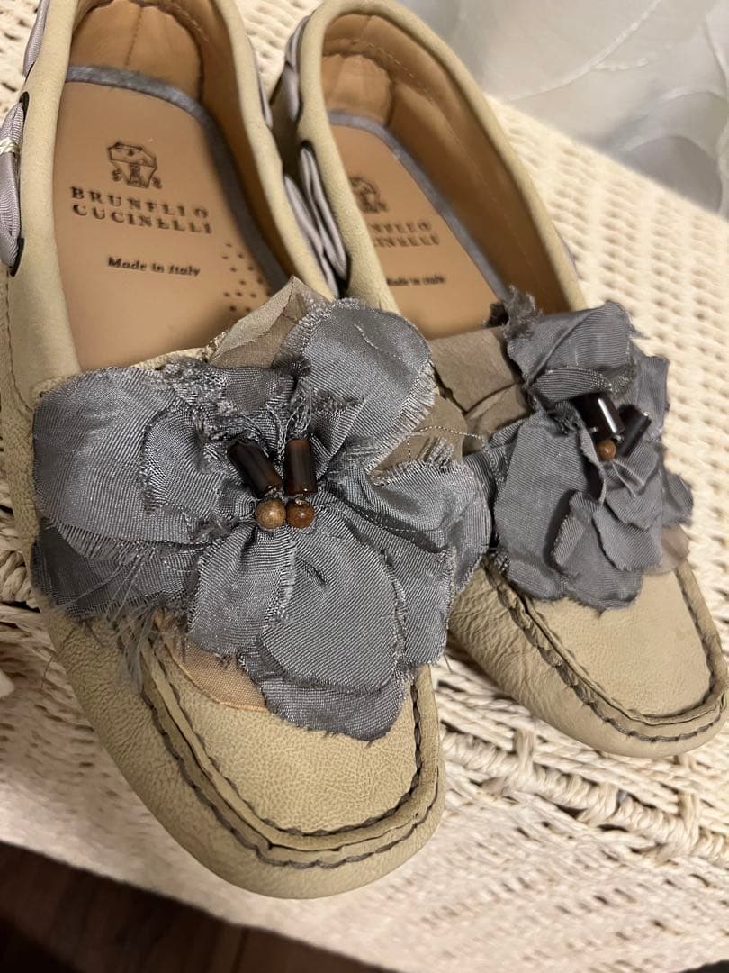 ブルネロクチネリローファーフラットシューズ