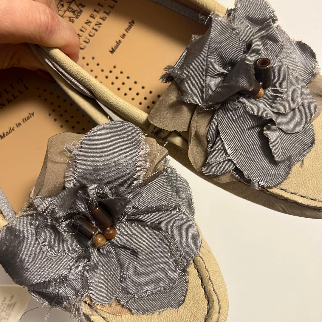 ブルネロクチネリローファーフラットシューズ