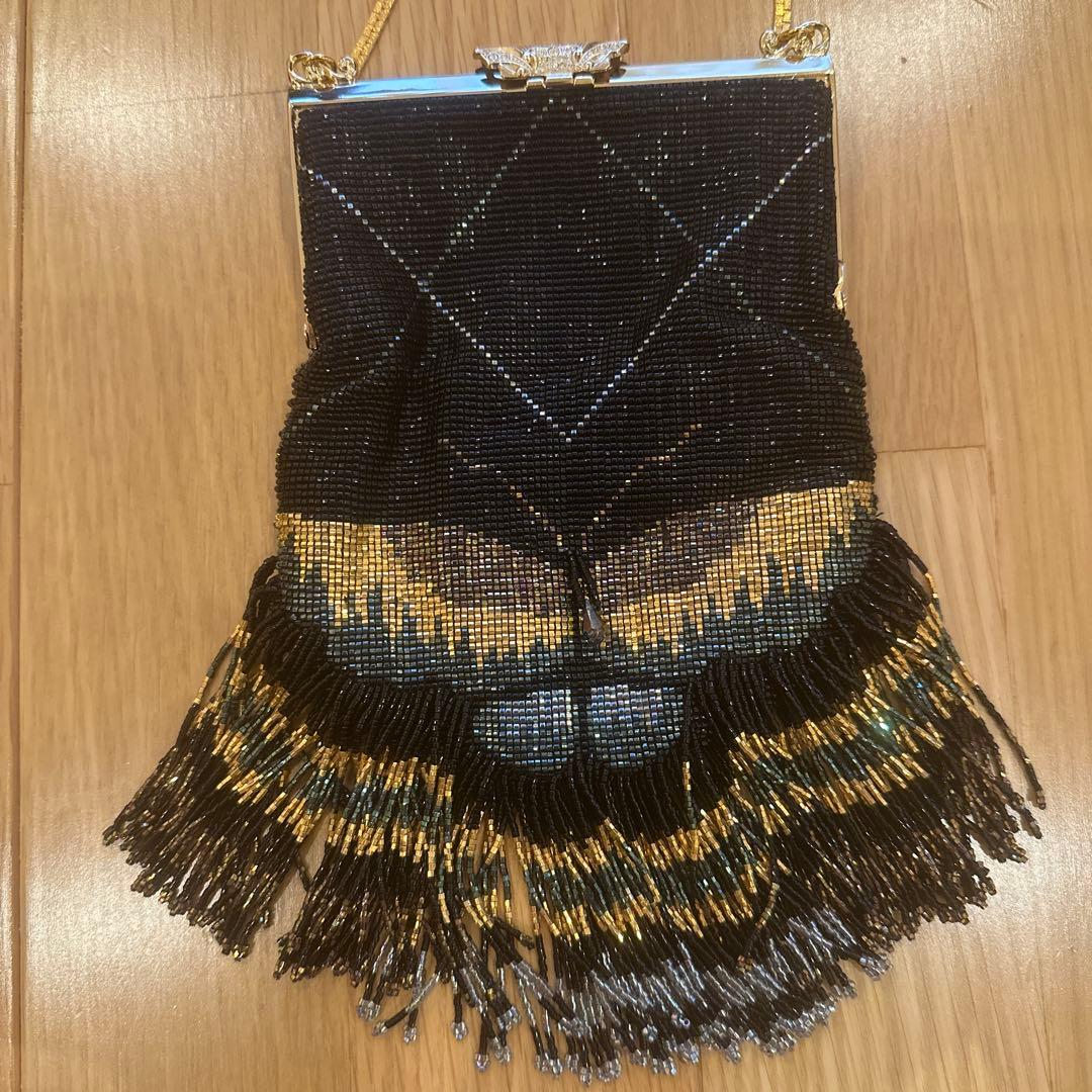 アンティーク総ビーズ　ハンドバッグ