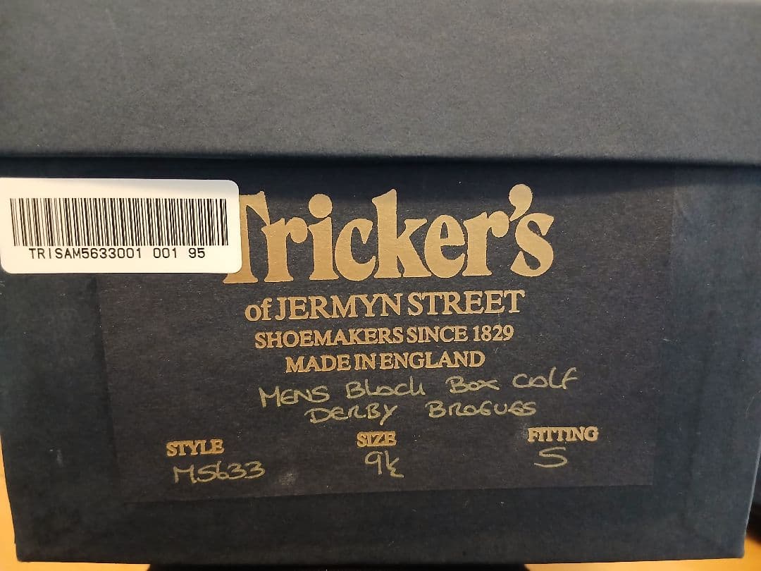 Tricker's ブラック ドレスシューズ 9.5 28cm