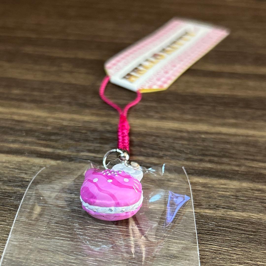 2010年　サンリオ　キティ　スイーツ　マカロン　レア　根付　ストラップ