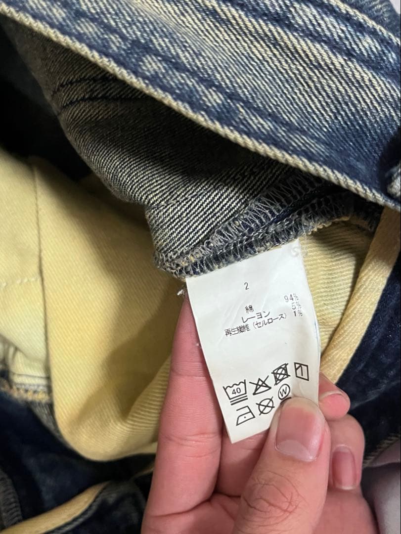 パンツ FILTH FRONT ZIP BAGGY DENIM SIZE 2 M