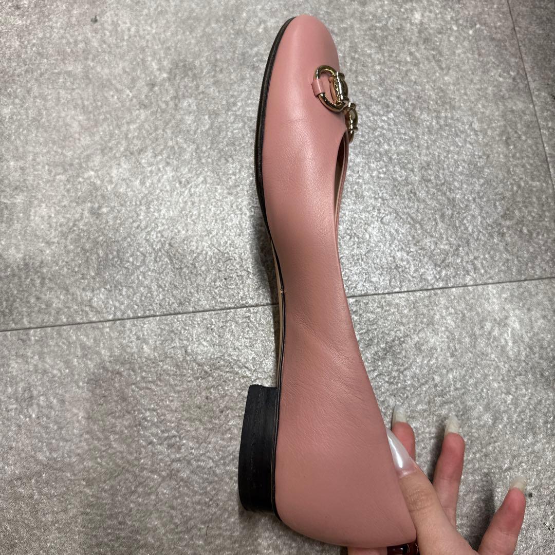 【美品】GUCCI ピンク ローファー パンプス