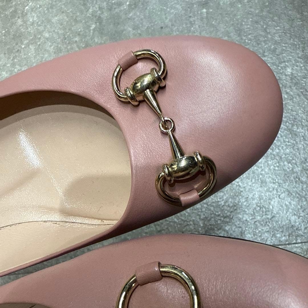 【美品】GUCCI ピンク ローファー パンプス