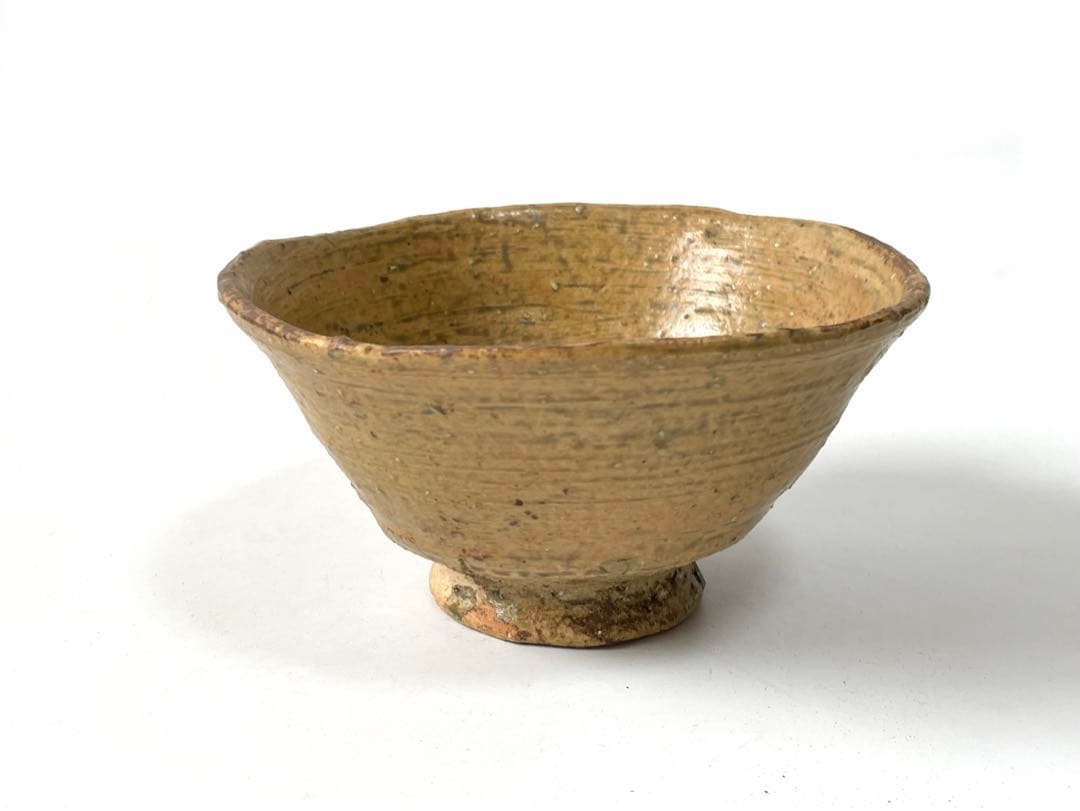 陶芸家　作家物　森田無想　伊羅保　茶碗　黄伊羅保　抹茶碗　共箱　森田十雨