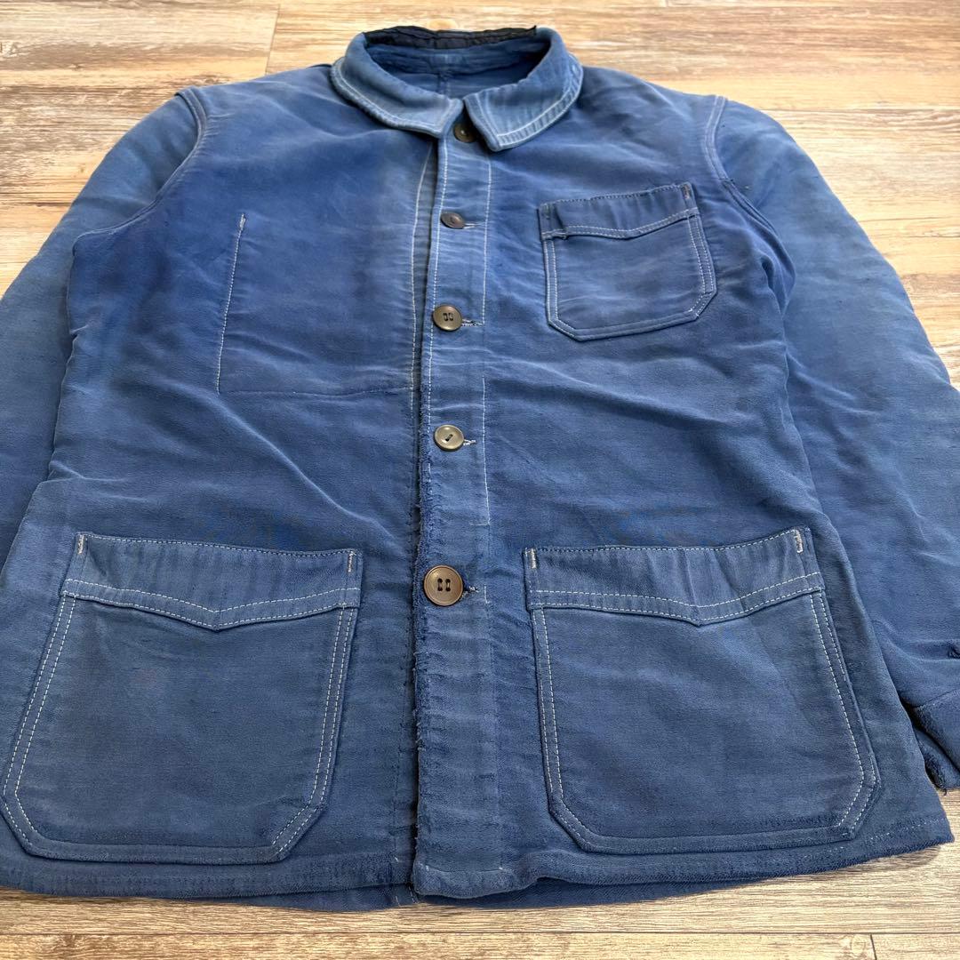 50’s フレンチ モールスキン ワークジャケット ヴィンテージ フェード 古着