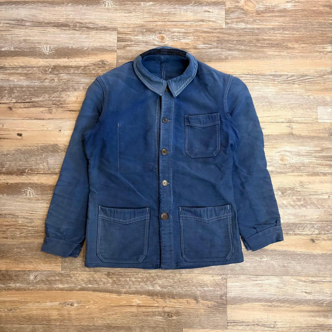 50’s フレンチ モールスキン ワークジャケット ヴィンテージ フェード 古着