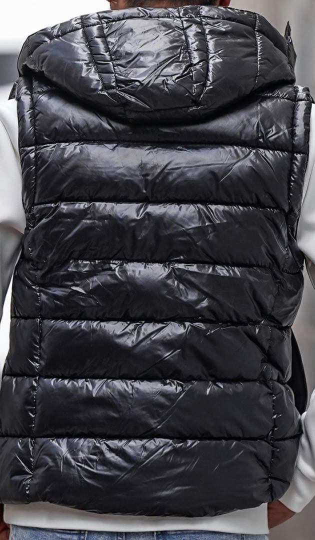 アダムスジャグラー ダウンベスト ブラック S