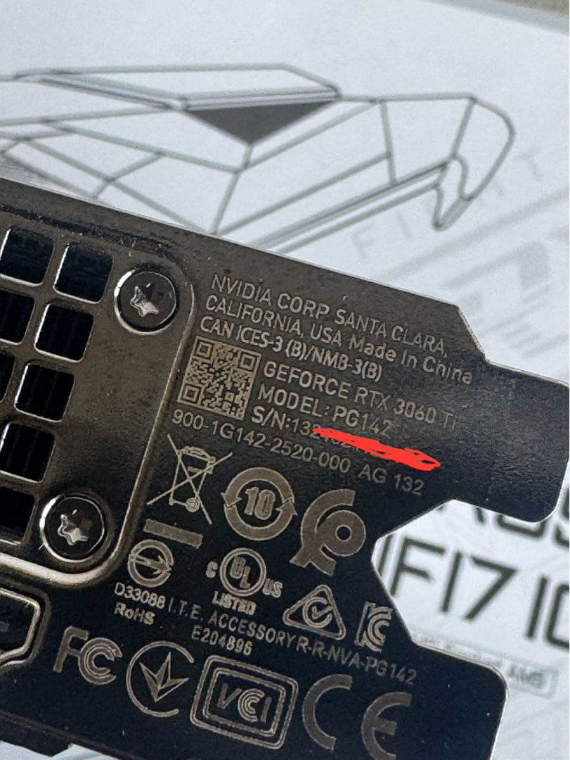 【中古】NVIDIA GeForce RTX 3060 Ti FE 8GB