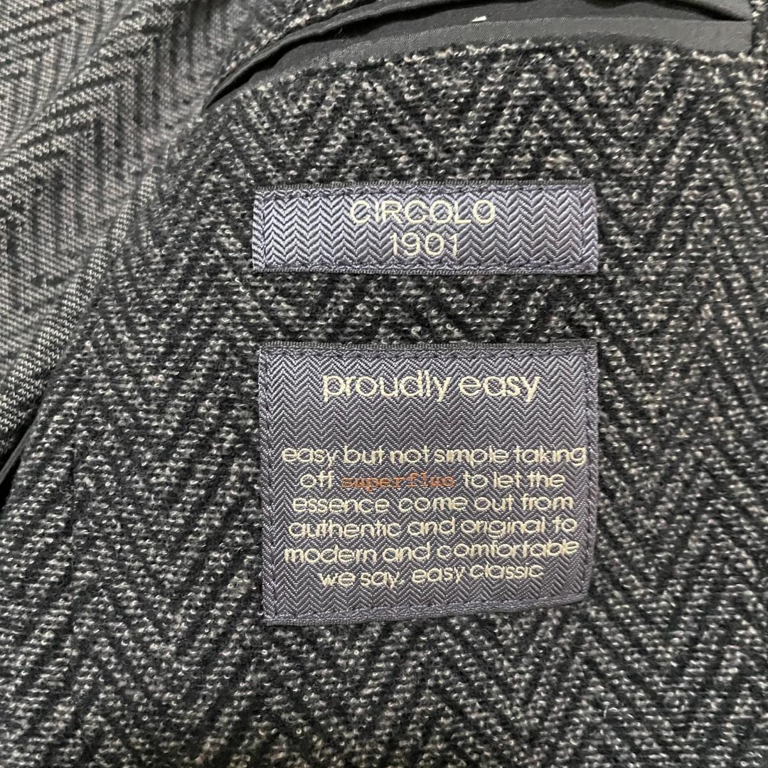 美品　チルコロ1901　現行　テーラードジャケット　ヘリンボーン　グレー　L