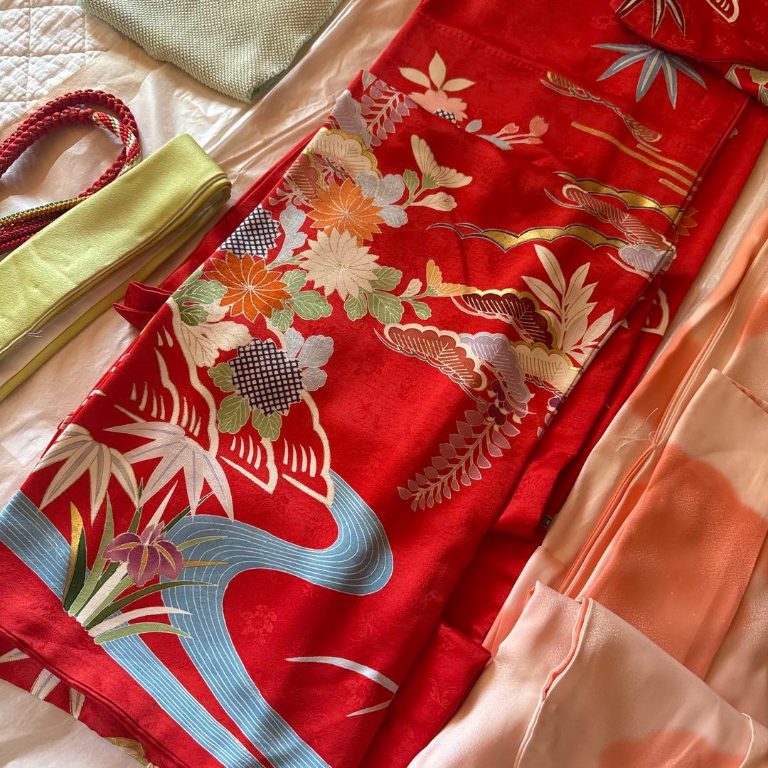 ティラミスタイムセール！正絹成人式振袖＋ビーズバッグ