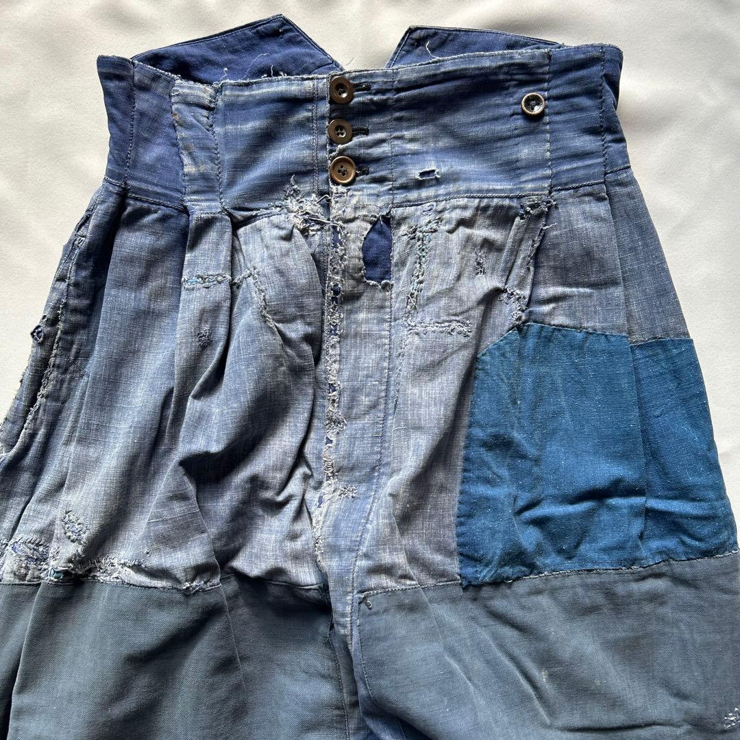 40s インディゴリネン パンツ マキニョン フランス vintage 30s