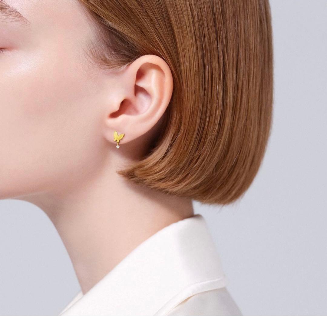 AHKAH アンパピヨンブリリアンダイヤモンド ピアス